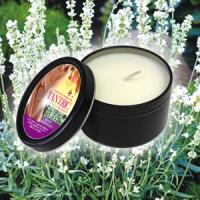 タントリック アロママッサージオイルキャンドル ホワイトラベンダー